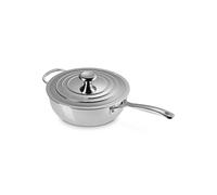 Le Creuset 3-Ply Plus Stainless Steel 24cm Chef's Pan, with Lid, 96601424001700