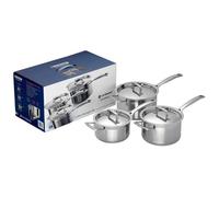 Le Creuset 3-Ply Stainless Steel Saucepan with Lid, 20 x 12.2 cm, 3 Piece, 96209000001000