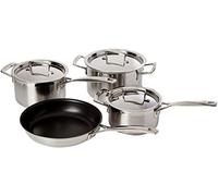 Le Creuset 3-Ply Stainless Steel Cookware Set, Silver, 4 Pieces, 96209100001000
