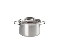 Le Creuset 3-Ply Stainless Steel Deep Casserole with Lid, 20 x 9.7 cm, 96200620001000