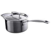 Le Creuset 3-Ply Stainless Steel Saucepan with Lid, 16 x 9.5 cm, Silver, 96200916001000