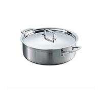 Le Creuset 3-Ply Stainless Steel Sauteuse, 3-Ply, 28 cm, 96100928000000, Silver