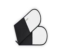 4-Layered Textile Double Oven Gloves, Stain Resistant Black