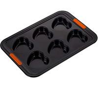 Le Creuset 941030390 Toughened Non-Stick Heart Shape Muffin Tray 6 Cup, Forged Aluminium