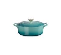 Le Creuset Cast Iron 27cm Oval Casserole - Bleu Riviera