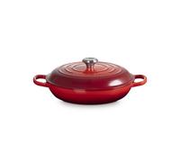 Le Creuset Signature Cast Iron Shallow Casserole Dish in Cerise 30cm