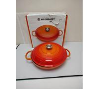 Le Creuset Cast Iron 30cm Shallow Casserole - Volcanique Flame