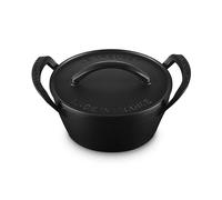Le Creuset Cast Iron BBQ 25cm Satin Black Round Casserole