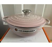 Le Creuset Cast Iron Enamelled 24cm Soup Pot/ Marmite Design - Shell Pink