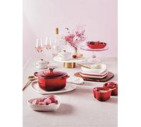 Le Creuset Cerise Cast Iron 20cm Heart Casserole with Heart Knob