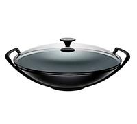 Le Creuset Cast Iron Wok with Glass Lid, 36 cm, 4.5 L, Matte Black, 25304360000460