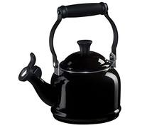 Le Creuset Demi Kettle, Enamelled Steel, Suitable for All Hob Types Including Induction, Enamelled Steel, 1.1 L, Black Onyx, 92000900140000