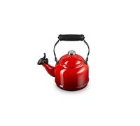 Le Creuset Enamel On Steel Demi Tea Kettle with Metal Finishes, 1.25 qt, Cerise
