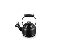 Le Creuset Enamel On Steel Demi Tea Kettle with Metal Finishes, 1.25 qt, Licorice