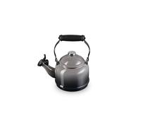 Le Creuset Enamel On Steel Demi Tea Kettle with Metal Finishes, 1.25 qt, Oyster