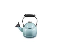 Le Creuset Enamel On Steel Demi Tea Kettle with Metal Finishes, 1.25 qt, Sea Salt