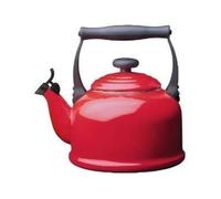 Le Creuset Enamel-on-Steel Whistling 2.2-Quart Teakettle, Chili Red