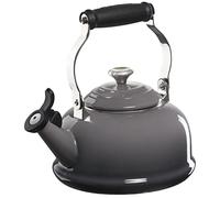 Le Creuset Enamel On Steel Whistling Tea Kettle with Metal Finishes, 1.7 qt., Oyster