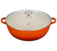 Le Creuset Enameled Cast Iron Chef's Oven with Glass Lid, 7.5 qt., Flame