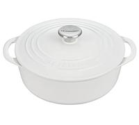 Le Creuset Enameled Cast Iron Classic Shallow Round Oven, 2.75 Quart, White