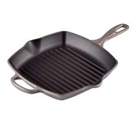 Le Creuset Enameled Cast Iron Signature Square Skillet Grill 10.25"""" Oyster