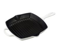 Le Creuset Enameled Cast Iron Signature Square Skillet Grill 10.25"""" White