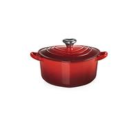 Le Creuset Cerise Cast Iron 20cm Heart Casserole with Heart Knob