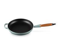 Le Creuset Enamelled Cast Iron Skillet with Alpine Wood Handle, 26 cm, Sea Salt
