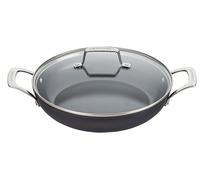 Le Creuset Essential Non-stick Ceramic Shallow Braiser w/Glass Lid,3.5 qt.
