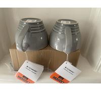 Le Creuset Grand Mugs 400ml -Set Of Two -Mist Grey NEW