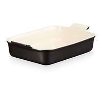 Le Creuset Matte Black Stoneware Large 32cm Heritage Rectangular Dish
