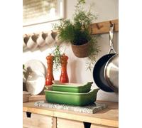 Le Creuset Heritage Stoneware 32 Cm Deep Rectangular Dish In Green Green