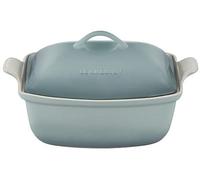 Le Creuset Heritage Stoneware Deep Baker with Lid, 4.5qt., Sea Salt