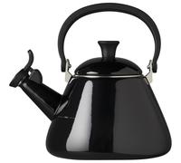Le Creuset Kone Stove-Top Kettle with Whistle, Suitable for All Hob Types Including Induction, Enamelled Steel, Capacity: 1.6 L, Black Onyx, 401010...