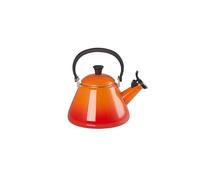 Le Creuset Kone Stove-Top Kettle with Whistle, Suitable for All Hob Types Including Induction, Enamelled Steel, Capacity: 1.6 L, Volcanic, 40101020900000