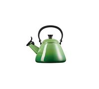 Le Creuset Kone Stove-Top Kettle with Whistle, Suitable for All Hob Types Including Induction, Enamelled Steel, Capacity: 1.6 L, Bamboo, 40101024080000