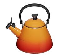 Le Creuset Kone Stove-Top Kettle with Whistle, Suitable for All Hob Types Including Induction, Enamelled Steel, Capacity: 1.6 L, Volcanic, 92000200090000