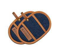 Le Creuset Fingertip Pot Holders, Set of 2, Stain resistant, Dark Blue Denim, 45900007760800