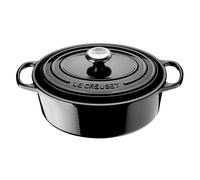 Le Creuset Signature Enamelled Cast Iron Casserole Dish with Lid - Oval, 27 cm, 4.1 Litres, Black Onyx, 21178271402430
