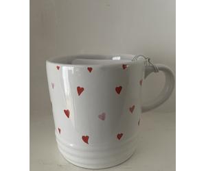 Le Creuset London 350ml Coffee Mug with Hearts Decal NEW
