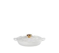 Le Creuset Low Petal gold-knob casserole (26cm) - White One Size