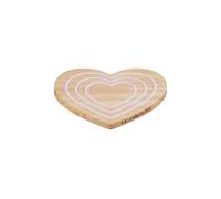 Le Creuset Magnetic Wood Trivet Heart Shaped, 8", Pink Silicone