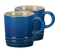 Le Creuset Marseille Blue Stoneware Petite 3.5 Ounce Espresso Mug, Set of 2