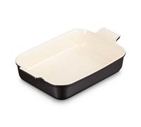 Le Creuset Matte Black Stoneware Large 32cm Heritage Rectangular Dish