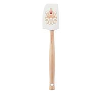 Le Creuset Noel Collection: Silicone Spatula, 11 3/8" x 2 1/4", White w/Printed Design & Gold Foil