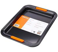 Le Creuset Non-Stick Carbon Steel Small Rectangular Baking Tray, 32.2 x 24 x 2.58 cm, Matte Black, 46078320010000