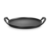 Le Creuset Cast Iron BBQ 35cm Satin Black Round Pizza Pan