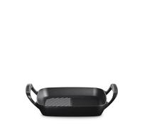 Le Creuset Cast Iron BBQ 40cm Satin Black Rectangular Griddle