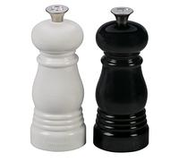 Le Creuset Petite Salt and Pepper Mill Set 5"""" x 2"""" each Black and White