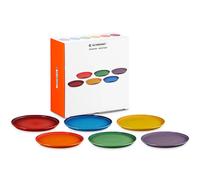 Le Creuset Rainbow Coupe Collection Set of 6 Dinner Plates